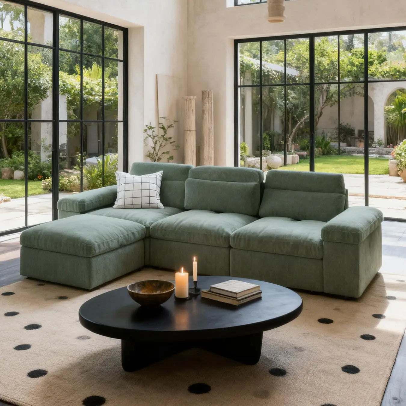 114.2" Cloud Couch Sectional Large Modular Sofa L Shape Sectional Couches with Storage Ottoman and Deep Seatin, Customized
