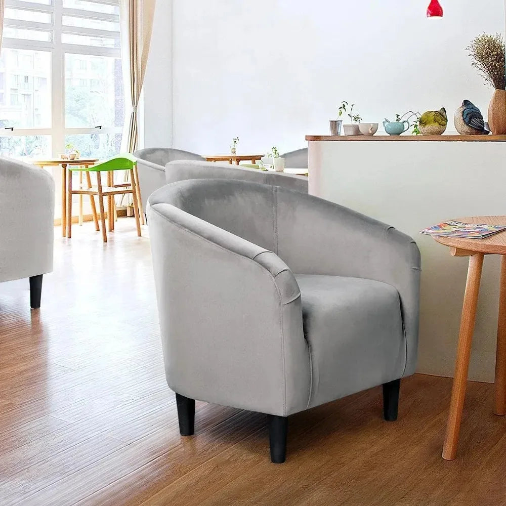 Barrel Chair, Boucle Fabric Club Chair, Furry Sherpa Elegant Armchair with Cozy Soft Padded, Suitable for Living Room Bedroom