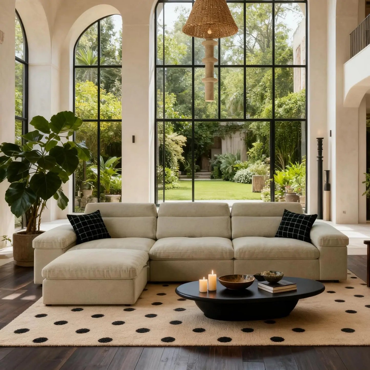 114.2" Cloud Couch Sectional Large Modular Sofa L Shape Sectional Couches with Storage Ottoman and Deep Seatin, Customized
