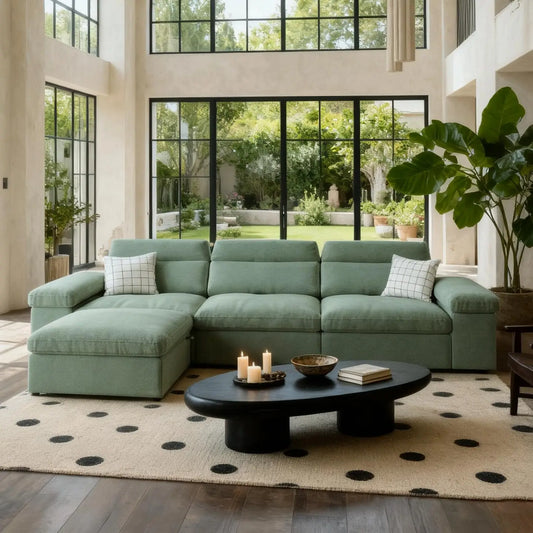 114.2" Cloud Couch Sectional Large Modular Sofa L Shape Sectional Couches with Storage Ottoman and Deep Seatin, Customized