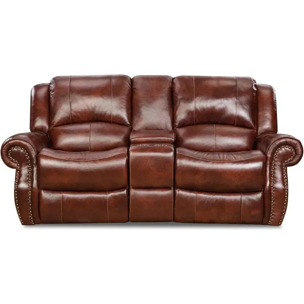 Hot salesCambridge Telluride 3 Piece Indoor Furniture Set with Deep Seating Double Reclining Sofa, Console Loveseat, and Rocker