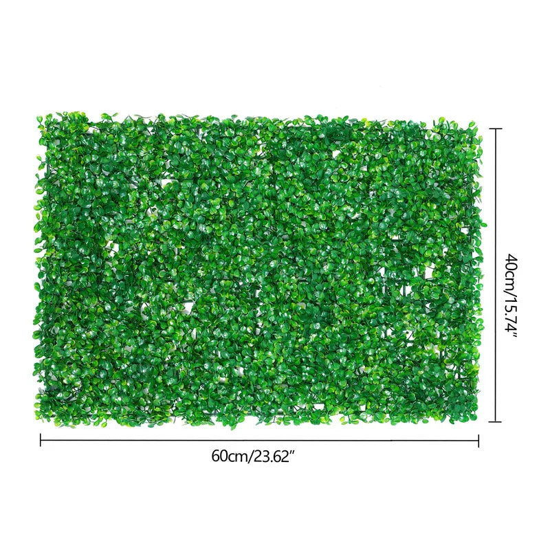 12pcs 40*60cm Artificial Hedge Christmas Decorations Fake Plants Panel Wedding Grass Mat Garden Backyard Wall Decor Home Garden