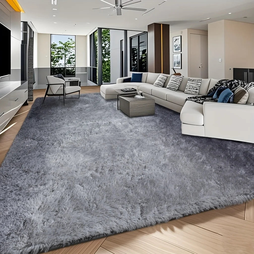 An 8X10 Feet Luxurious Plush Rug Designed for The Living Room, Featuring a Fuzzy Texture, This Large Area Rug Is Fluffy, Modern, And Non-Slip, Making It Perfect for Bedrooms, Study Rooms, Teen Dorms, And As a Home Decor Item